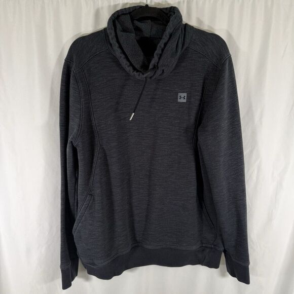 Under Armour Sweater Women's Large Grey Cowl Neck Fleece Lined Long Sleeve - Picture 1 of 13